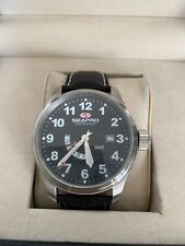 Seapro Defender Watch With Black Case Leather Band GMT Water Resistant 