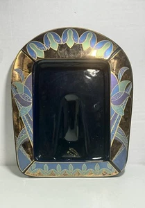 DÉCOR EXCLUSIV SELECTION QUALITÉ Vintage Porcelain Photo Frame Italy Hand Paint - Picture 1 of 5