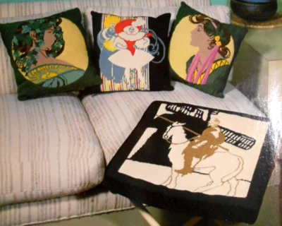 ART DECO Classic Posters for Needlepoint 22 Charted Designs M. Elizabeth Irvine - Image 1 of 4