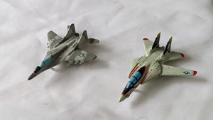 Micro Machines Mig-29 Fulcrum & damaged F-14 Tomcat Military Galoob - Picture 1 of 12