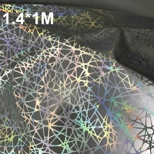 Iridescence Reflective Fabric Iridescent Craft Mirrored Holographic Magic Cloth - Picture 1 of 6