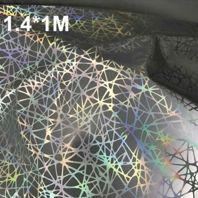 Iridescence Reflective Fabric Iridescent Craft Mirrored Holographic Magic Cloth - Image 1 of 4