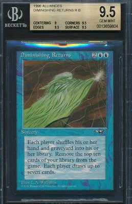 Alliances Diminishing Returns BGS 9.5 Graded Magic MTG (9804) - Image 1 of 3