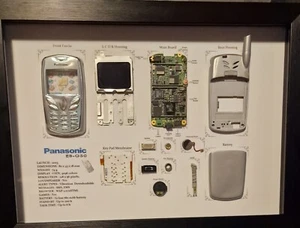 Panasonic GD50 Teardown Art, With Frame, Disassembled wall Art (Handmade) Unique - Picture 1 of 8