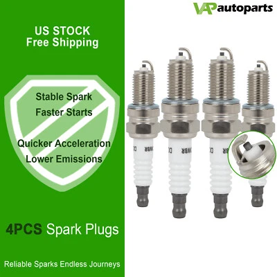 4× Nickel Spark Plugs For Chevrolet Spark 2013-2015 Fiat 500 2014-2017 1.2L 1.4L - Image 1 of 4