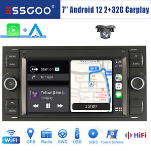 CarPlay Autoradio Android 12 NAVI WIFI KAM Für Ford Fiesta Focus MK2 Transit MK7