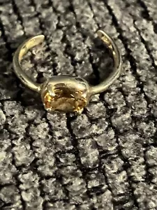 Zehenring 10 Karat Gelbgold mit einem gelben Topas Stein 1,0 g Größe 3,5 - Bild 1 von 5