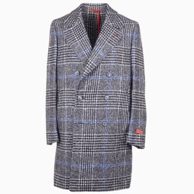 Isaia 'Marshall' Regular-Fit Plaid Check Soft Cashmere Overcoat 44R (Eu 54) NWT - Image 1 of 4