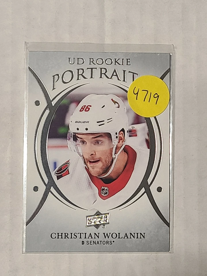 2018-19 Upper Deck UD Portraits Rookies Christian Wolanin #P-59 Rookie - Image 1 of 1