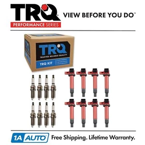 TRQ Ignition Coil & Iridium Spark Plug Kit Set for Lexus Toyota V8 New - Picture 1 of 4