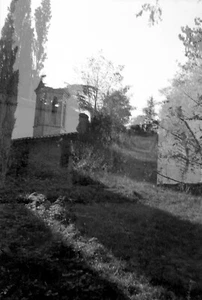Double exposition paysage église - Ancien négatif photo an. 1950 - Picture 1 of 1