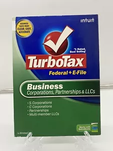 Intuit TurboTax 2008 Business Corporations Partnerships LLCs Estates & Trusts - Picture 1 of 4