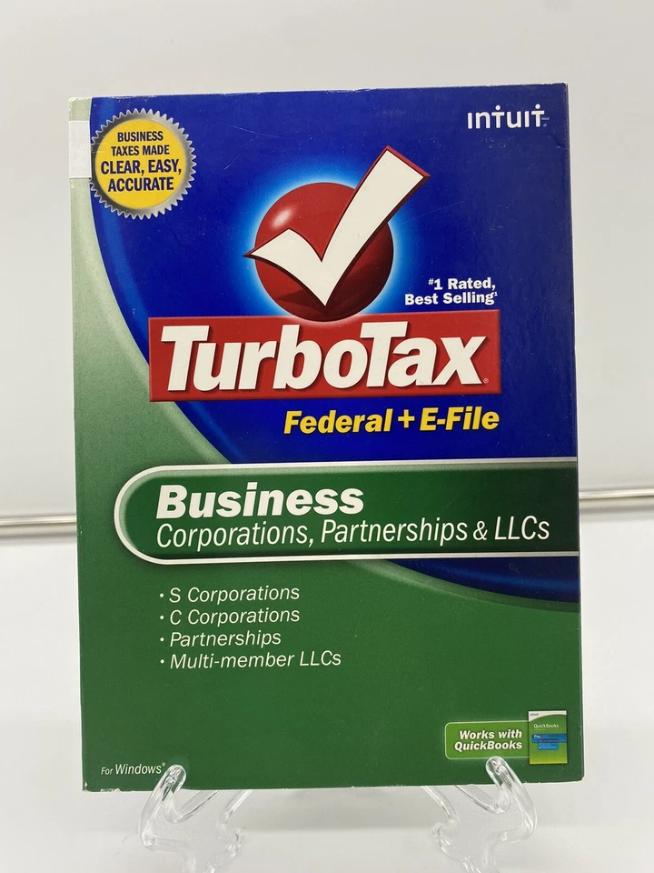 Intuit TurboTax 2008 Business Corporations Partnerships LLCs S & C Corp - Image 1 of 4