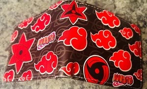Anime Naruto Series Themed Red Black Logo Bi-Fold Wallet youth child - Picture 1 of 2