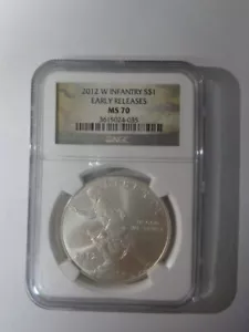2012-W Infantry Soldier Silver Dollar $1 NGC Early Releases MS 70 - Picture 1 of 4