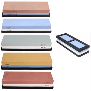 Knife Sharpening Water Wet Stone Sharpener Japanese Grinding Dual Whetstone - Bild 1 von 14