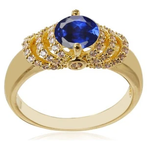 14KT Yellow Gold 2.50Ct 100% Natural Blue Tanzanite IGI Certified Diamond Ring - Picture 1 of 1