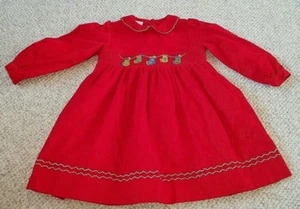 24M Collection Bebe Vive La Fete RED CORDUROY CHRISTMAS DRESS MultiHue STOCKINGS - Picture 1 of 10