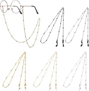 5 Stück Brillenhalter um Hals Brillenkette für Damen stilvoll Perlen  - Bild 1 von 12