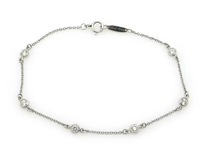 Tiffany & Co Elsa Peretti Platinum Diamond By Yard Bracelet 6.5 in - Image 1 of 4