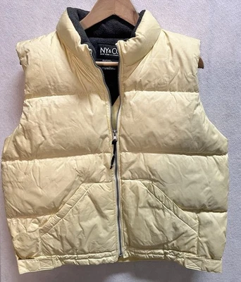 New York & Co. Yellow Duck Down Puffer Vest Women's Size XL - Image 1 of 4