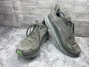 Hoka One One Clifton 9 Sneakers Women 10.5B Running Shoes Gray Athletic Trainers - Picture 1 of 20