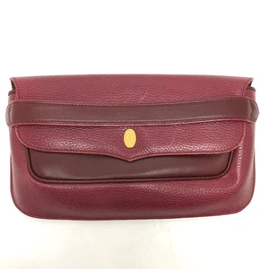 CARTIER Clutch bag Must de Line Pouch Clutch bag Leather Wine red - Picture 1 of 10