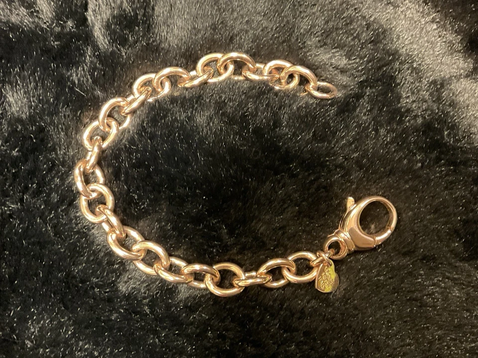 Brazalete de eslabones de cadena Bronso Italia de 7 pulgadas de oro rosa Foto 1 de 1