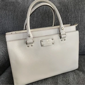 Kate Spade Structured ivory purse tote - Picture 1 of 16