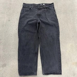 Volcom Billow Jeans Mens 36 Black Loose Fit Baggy Wide Leg Casual - Picture 1 of 7