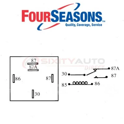 Four Seasons HVAC Blower Motor Relay for 1995-1997 Ford Club Wagon - Heating hm — 第 1/4 张图片