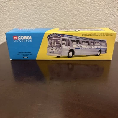 New 1997 Corgi Classics Greyhound Lines NY World Fair GM 5303 Fishbowl MIB 54503 - Image 1 of 4