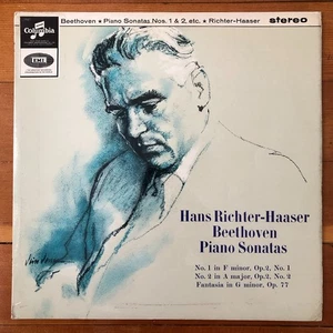 BEETHOVEN Piano Sonatas 1&2 LP HANS RICHTER-HAASER Columbia Stereo SAX 2574 ED1 - Picture 1 of 4