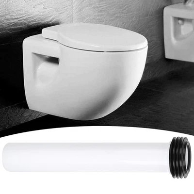 White Toilet Water Tank Straight Flush Pipe Lengthened Flushing Tube - Image 1 of 4