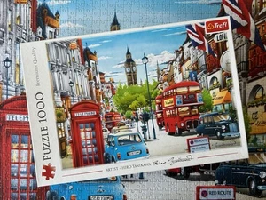 London Street by Hiro Tanikawa 1000 Piece Jigsaw Puzzle by Trefl - Complete - Picture 1 of 10