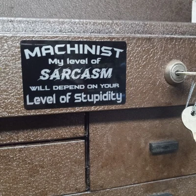 GREY LEDGE CNC Magnetic Machinist Tool Box Sign | Machine Shop | CNC Operator