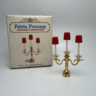复古 Ideal Petite 娃娃屋公主家具皇家烛台 4439-6 — 第 1/4 张图片