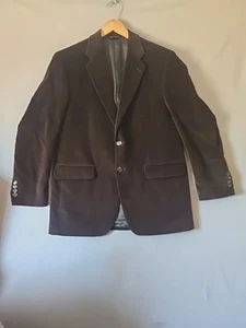 Mens Chaps Ralph Lauren Corduroy Blazer Sports Coat Jacket Size 40 R Brown - Picture 1 of 11