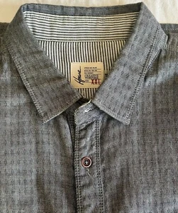 Howe Creative Workforce Button Up Washed Grey Diamond Print XXL Long Sleeve - Picture 1 of 5