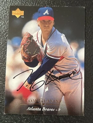 Tom Glavine Signed Autographed 1995 Upper Deck  Card #45  Atlanta Braves - Image 1 of 2