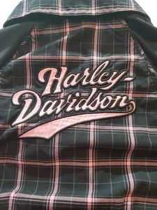 Camisa Harley Davidson negra de manga corta para mujer concienciación sobre el cáncer de mama - Imagen 1 de 12