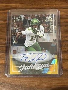 2025 Luminance Football Tez Johnson RC #128 Gold Vertical Auto /100 Buccaneers - Picture 1 of 3