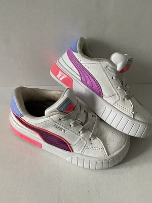 Puma Cali Star Glitzy Kids Size 9C Alternate Closure White Pink Purple Sequins - image 1 of 4