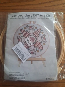 Pequeño Bordado Hágalo Usted Mismo Kit de Arte Alegría Navidad Temática Nuevo Circular 7.9 X 7.9 pulgadas - Imagen 1 de 8