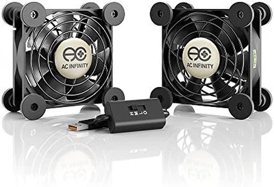 Quiet Dual 80mm USB Fan for Receiver DVR Computer Cabinet - Image 1 of 4