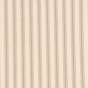 Foy Ticking Stripe Taupe Fabric 100% Cotton 145cm Furnishings Per Metre - Picture 1 of 6