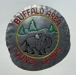 Buffalo Area Council Camps NY Boy Scout Aluminum Neckerchief Slide El-Fab TT2 - Picture 1 of 2