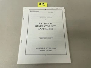 Technical Manual RF Signal Generator Set AN/URM-26B Navy - Picture 1 of 8