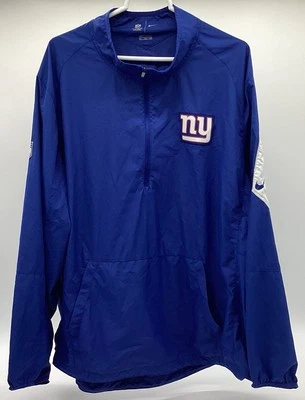 New York Giants Nike Hombres Chaqueta Cortavientos XXL Azul NFL Media Cremallera Pullover Usado en Excelente Condición Foto 1 de 4