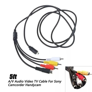 AV A/V Audio Video TV-Out Cable Cord Lead For Sony Camcorder Handycam DCR-HC26/e - Picture 1 of 5